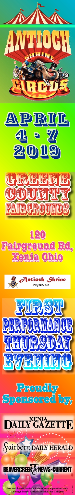 Greene County Fairgrounds Antioch Shrine Circus Xenia OH